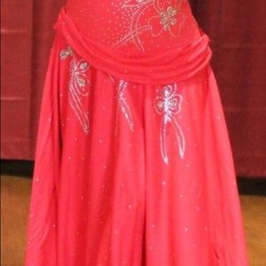 Ballroom/Smooth Dance Dress in hot pink, size XL